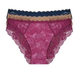 Joyspun Microfiber & Lace Cheeky Panties 3-Pack XXXL (22) NWT‎